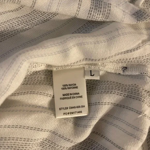 Cloth & Stone White Boho Peasant Blouse Size L NWOT - Picture 8 of 8